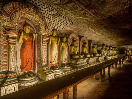 The Unique Travel Company family tour to Sri Lanka cultural triangle images which includes the Golden Temple at Dambulla and Flower Garden Eco village, Habarana.