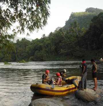 The Unique Travel Company family tour to Sri Lanka Kithulgala tea plantations, flat water rafting and white water rafting images.